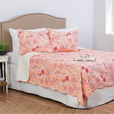 C&F Home Lagoon Peach Quilt Set with Shams