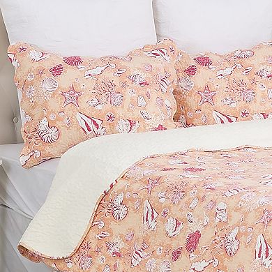 C&F Home Lagoon Peach Quilt Set with Shams