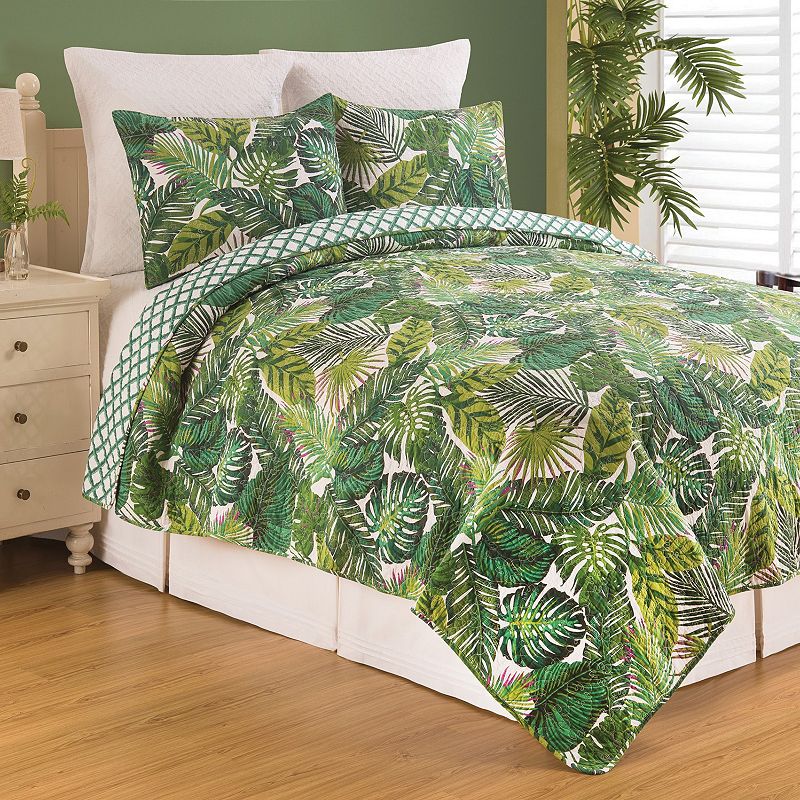 C&F Home Laila Quilt Set with Shams, Green, King