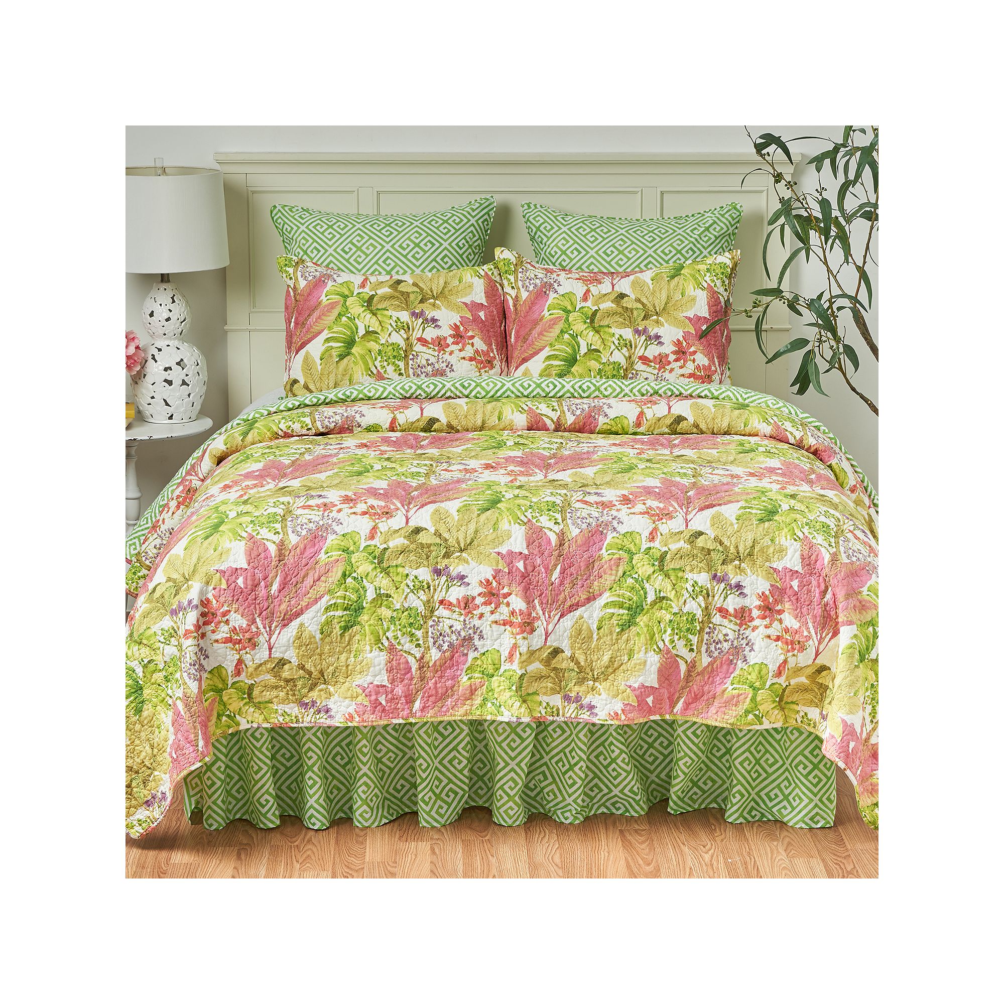 C&F Home Moana Quilt Set with Shams, Pink