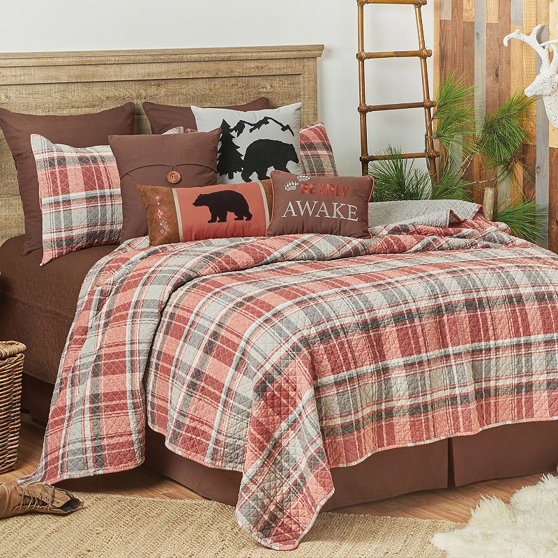 C&F Home Saffron Plaid Quilt Set with Shams, Orange, Full/Queen