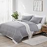 Jade + Oake Grid Embossed Textured Quilt Set with Shams