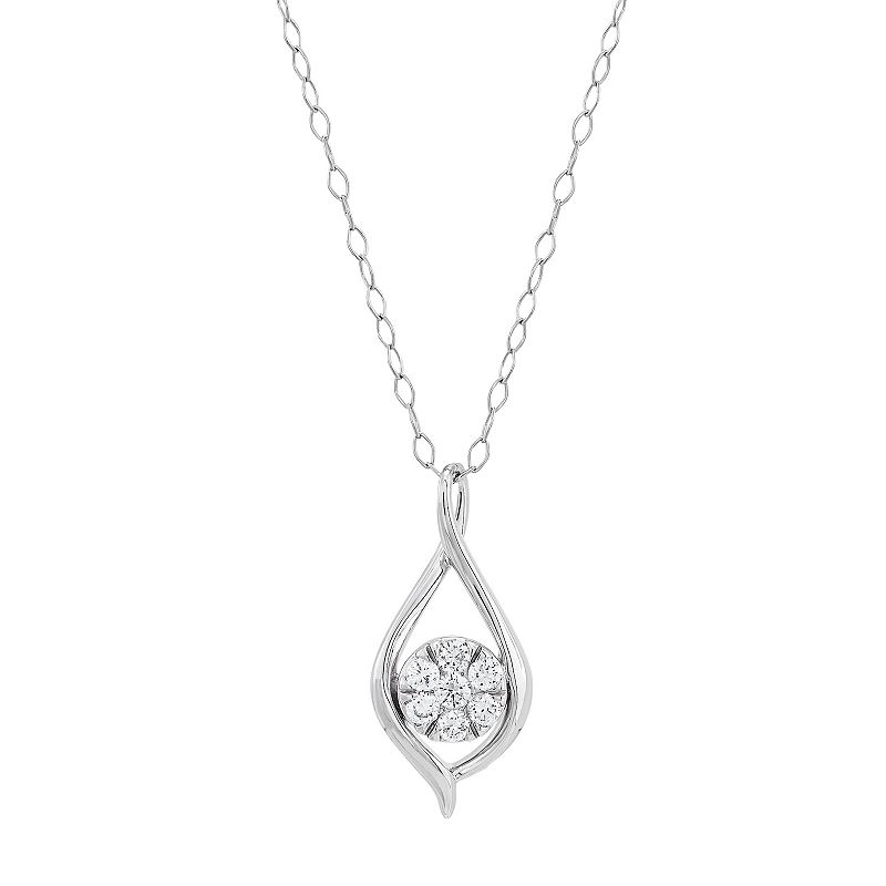 Grown With Love Sterling Silver 1/3 Carat T.W. Lab-Grown Diamond Twist Tea
