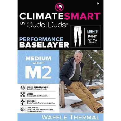 Men's Climatesmart® by Cuddl Duds Midweight Waffle Thermal Performance Base Layer Pants
