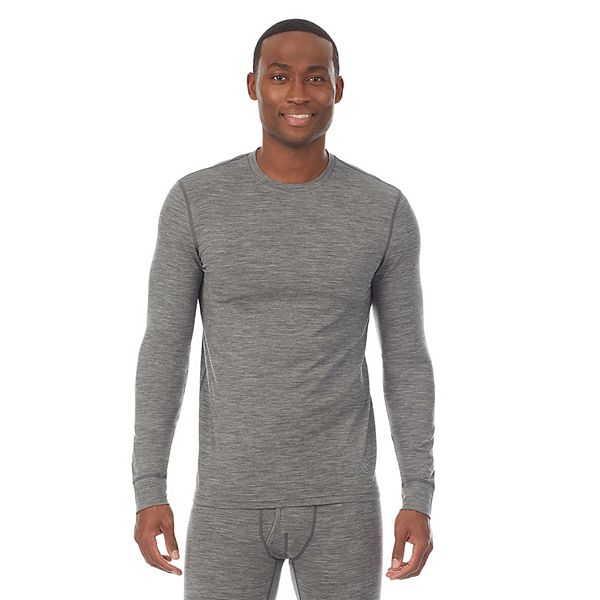 Men s Climatesmart by Cuddl Duds Lightweight WoolCore Performance Base Layer Crew Top