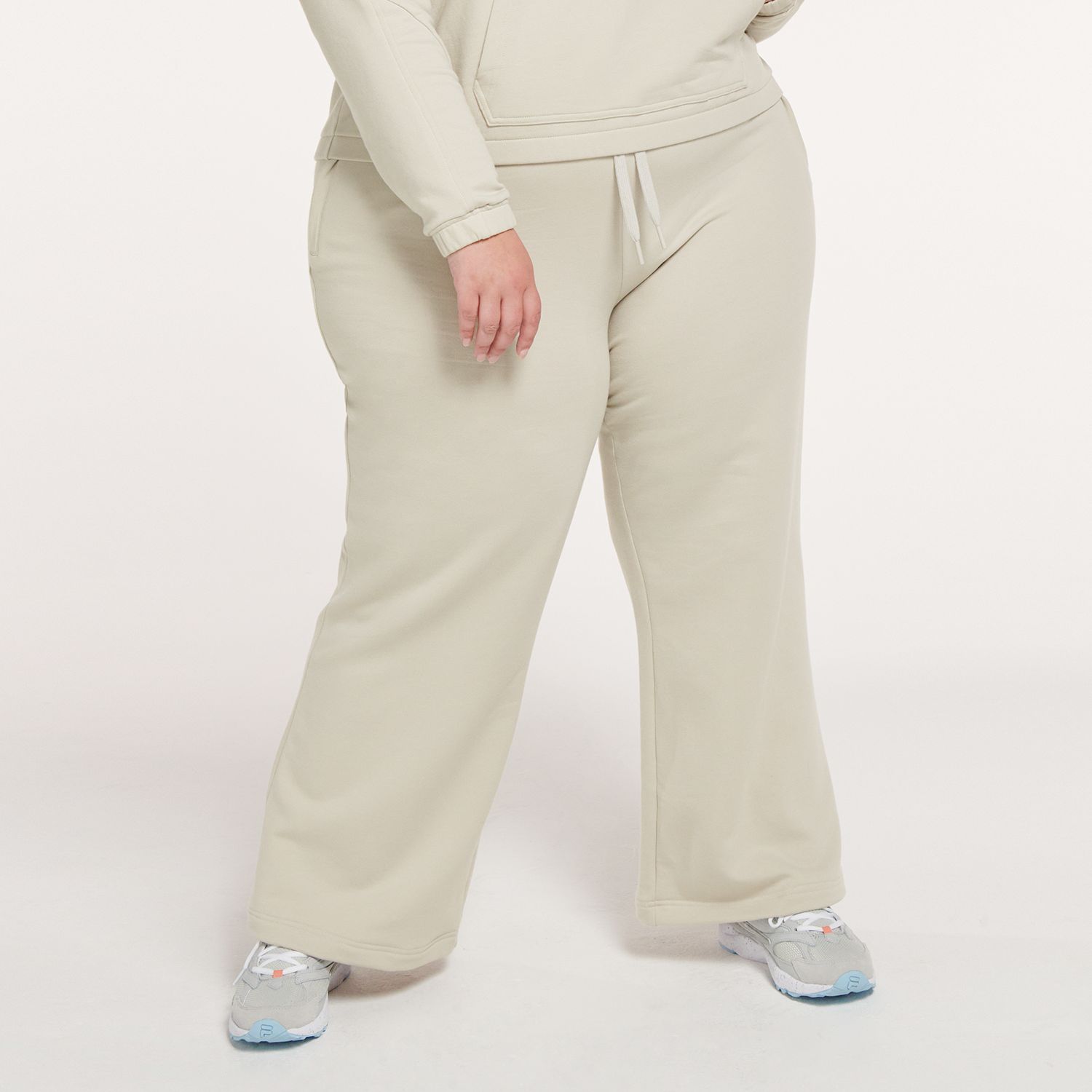 wide leg high rise sweatpants