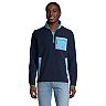 Men's Lands' End Mix Media Quart-Zip Fleece