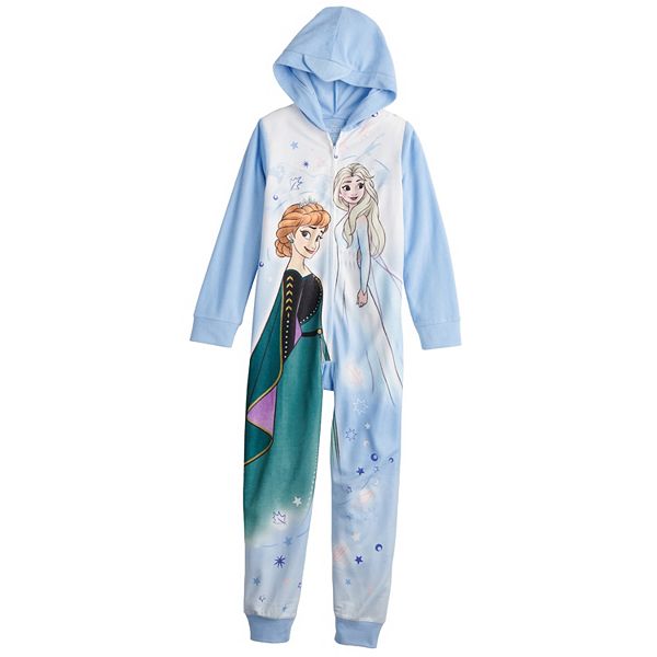 Official Frozen Girls Elsa Fleece Hooded Disney Kids PJs Pyjamas 