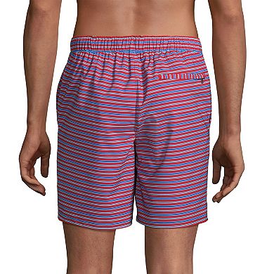 Men's Lands' End 7" Sunset Swim Trunks