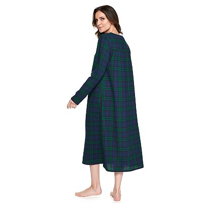 Women s Croft Barrow Long Sleeve Long Flannel Nightgown