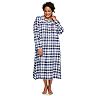 Plus Size Croft & Barrow® Long Sleeve Long Flannel Nightgown