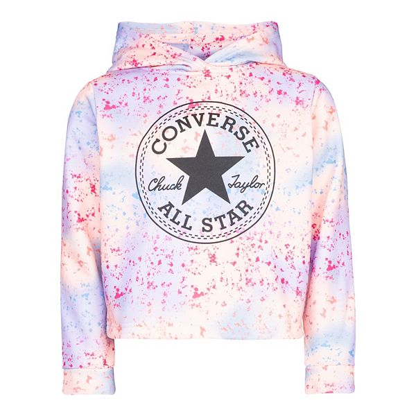 Erhverv Stearinlys ægtefælle Girls 7-16 Converse Chuck Patch Splatter Print Lightweight Cropped Hoodie