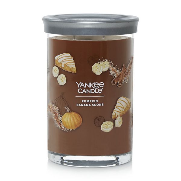 20oz Signature Tumbler Pumpkin Banana Scone - Yankee Candle: Soy Wax, Glass Jar, Dual Wick, Fall Aroma
