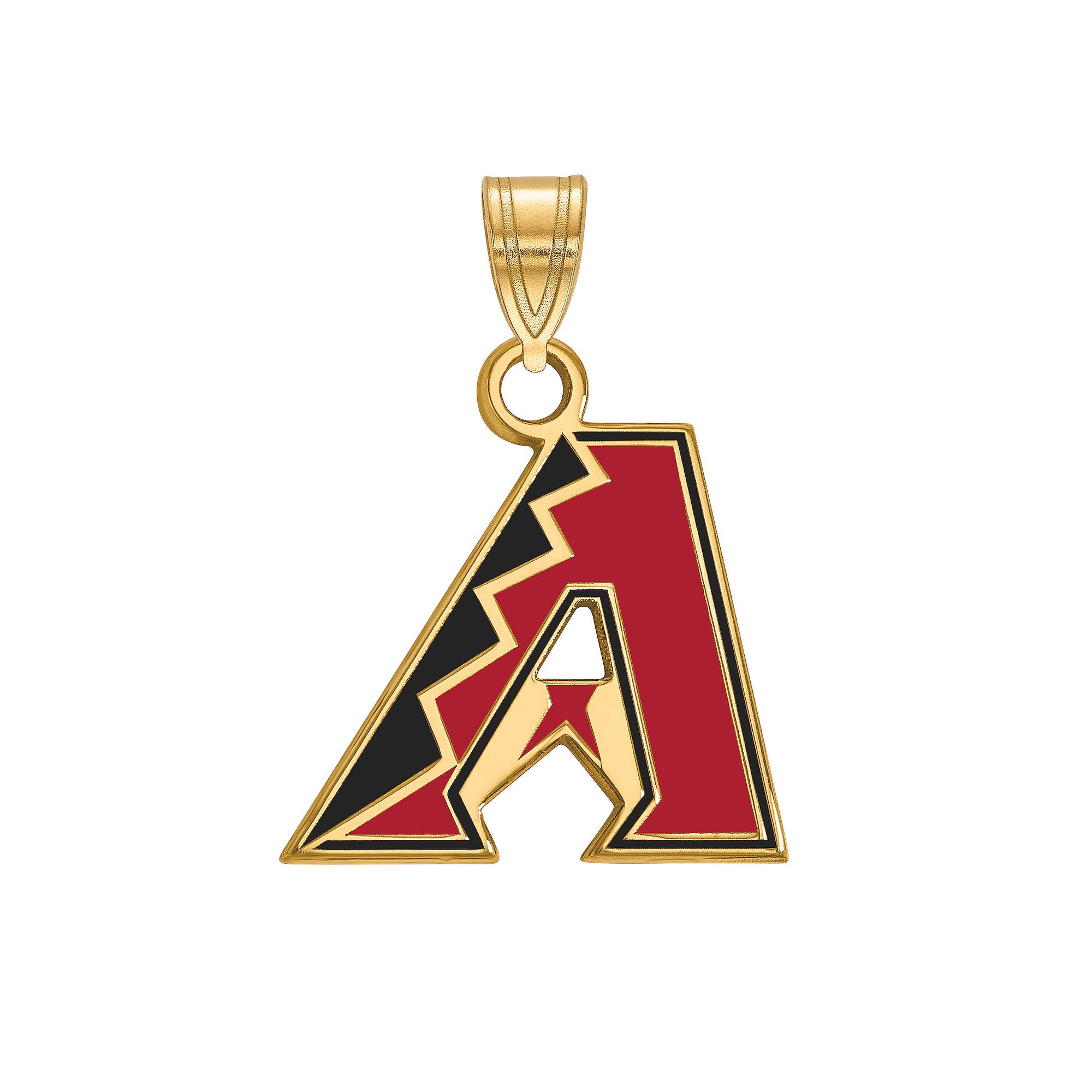 LogoArt Sterling Silver Arizona Diamondbacks Small Enameled Pendant, Women