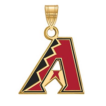 LogoArt Sterling Silver Arizona Diamondbacks Small Enameled Pendant