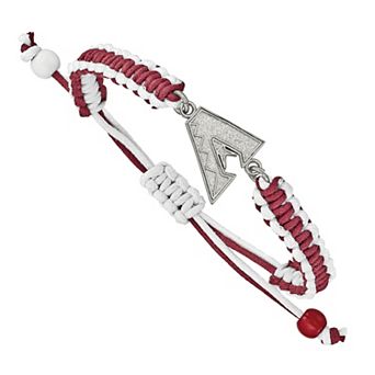 LogoArt Stainless Steel Arizona Diamondbacks Adjustable Cord Bracelet