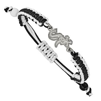 LogoArt Stainless Steel Chicago White Sox Adjustable Cord Bracelet
