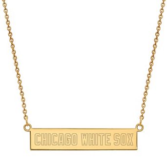 LogoArt Sterling Silver Chicago White Sox Extra Small Bar Necklace