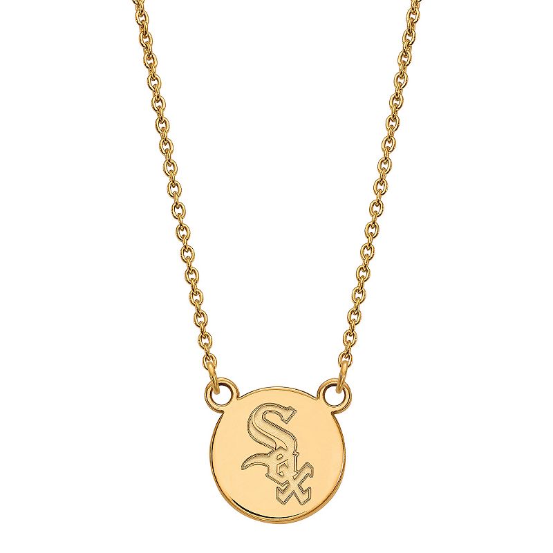 LogoArt Sterling Silver Chicago White Sox Extra Small Disc Necklace, Women