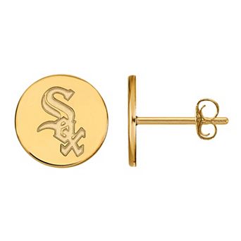 LogoArt Sterling Silver Chicago White Sox Extra Small Disc Stud Earrings