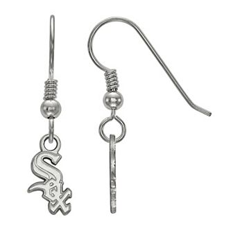 LogoArt Sterling Silver Chicago White Sox Extra Small Dangle Earrings