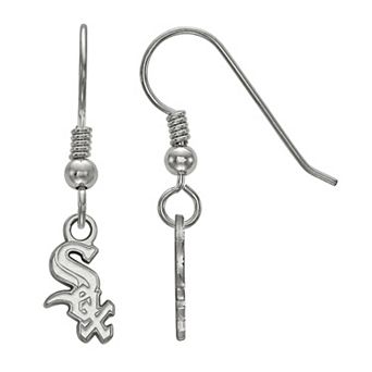 LogoArt Sterling Silver Chicago White Sox Extra Small Dangle Earrings