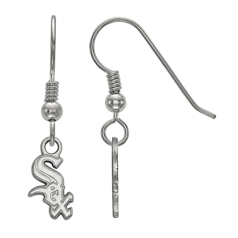 LogoArt Sterling Silver Chicago White Sox Extra Small Dangle Earrings, Wome