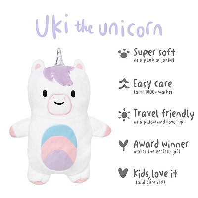 Kids Cubcoats Uki the Unicorn Zip Up Hoodie