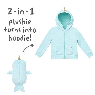 Kids' Cubcoats Nell the Narwhal Zip-Up Hoodie