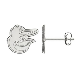 LogoArt Sterling Silver Baltimore Orioles Extra Small Stud Earrings