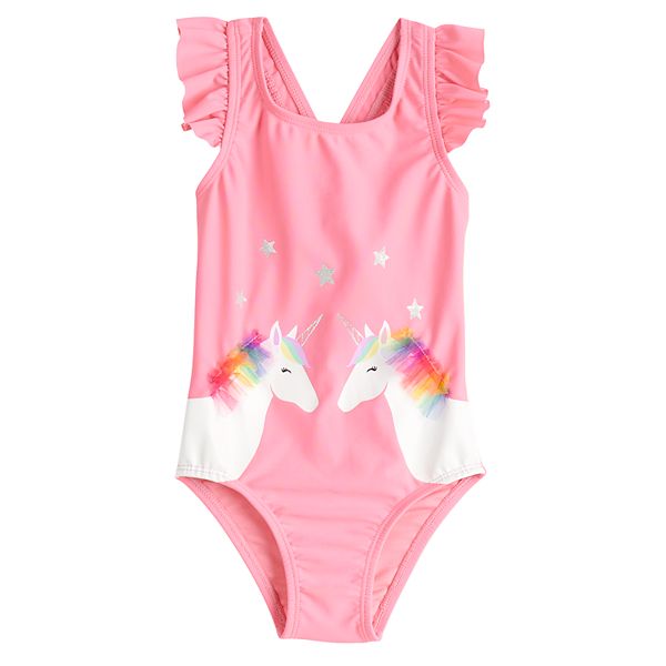 Toddler Girl Jumping Beans® Unicorn One-Piece Swimsuit