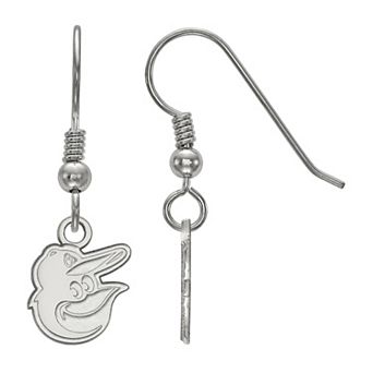 LogoArt Sterling Silver Baltimore Orioles Extra Small Dangle Earrings