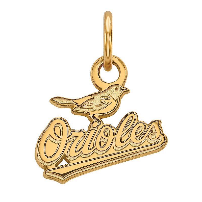 LogoArt 14k Gold Baltimore Orioles Extra Small Pendant, Womens, Size: 10MM