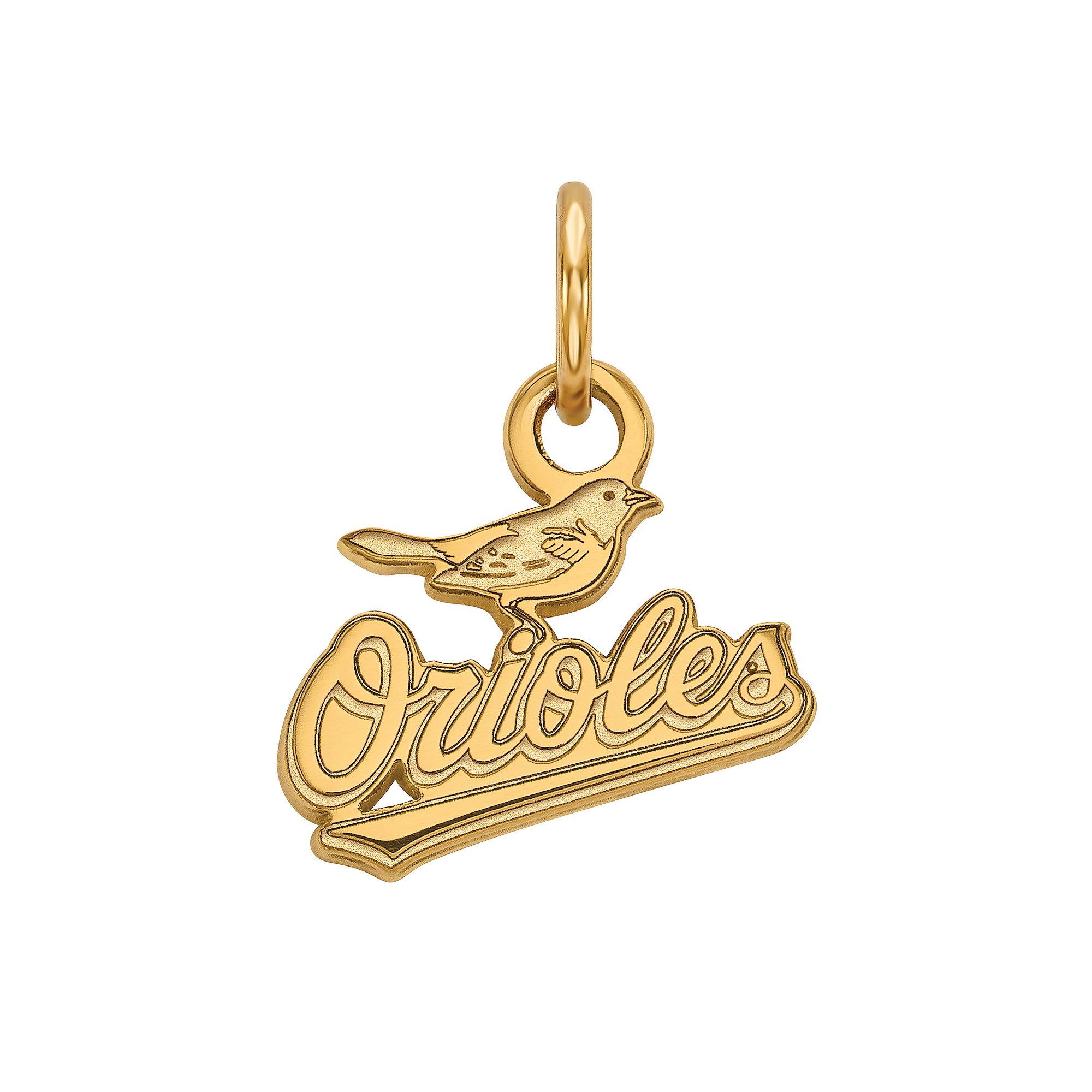LogoArt Sterling Silver Baltimore Orioles Extra Small Pendant, Womens, Siz