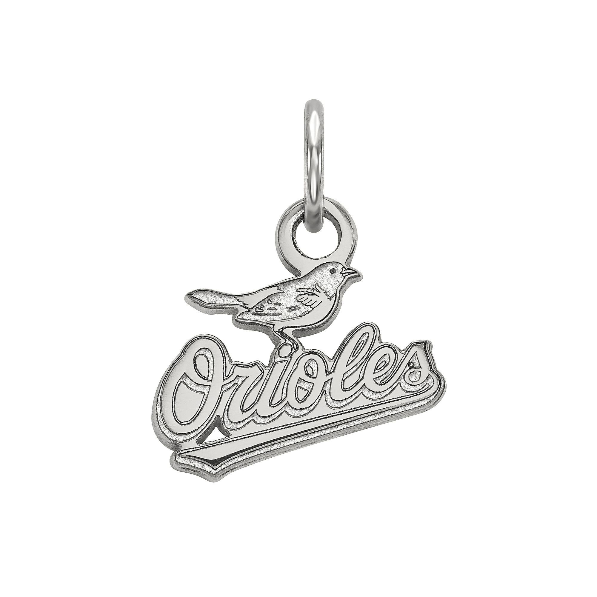 LogoArt Sterling Silver Baltimore Orioles Extra Small Pendant, Womens, Siz