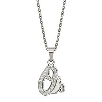 LogoArt Stainless Steel Baltimore Orioles Pendant Necklace