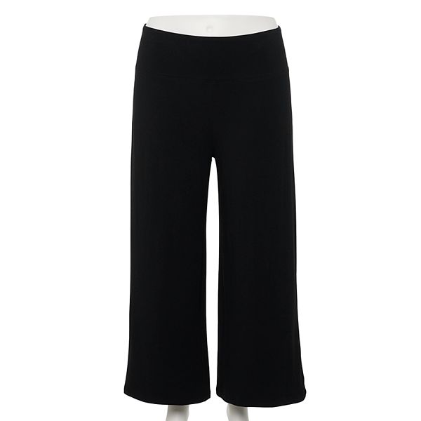 Plus Size Sonoma Goods For Life® Wide-Leg Crop Pants