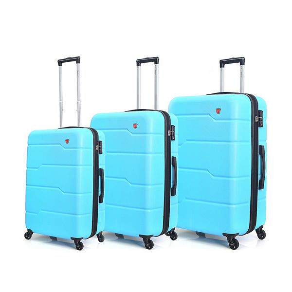 DUKAP Rodez Lightweight 3pc Hardside Checked Luggage Set - Light Blue