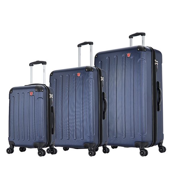 DUKAP Intely Smart 3pc Hardside Checked Luggage Set with Integrated Weight Scale and USB Port - Blue