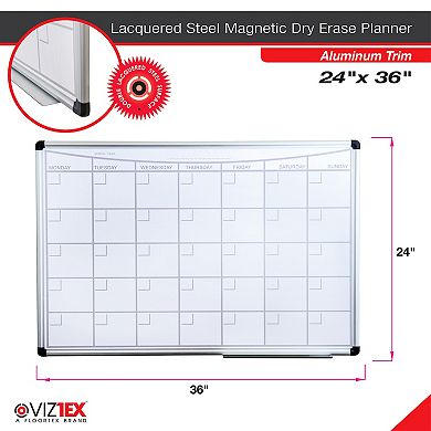 Viztex Magnetic Monthly Planner Dry Erase Board Wall Decor