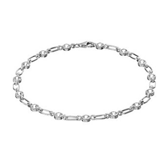 Kristen Kesho Sterling Silver Lab-Created White Sapphire Tennis Bracelet