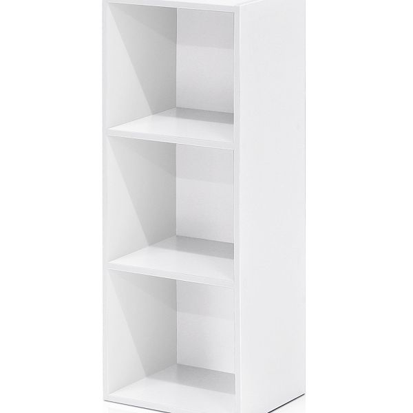 Furinno 11003wh 3 Tier Open Shelf, 3 Shelf Bookcase White