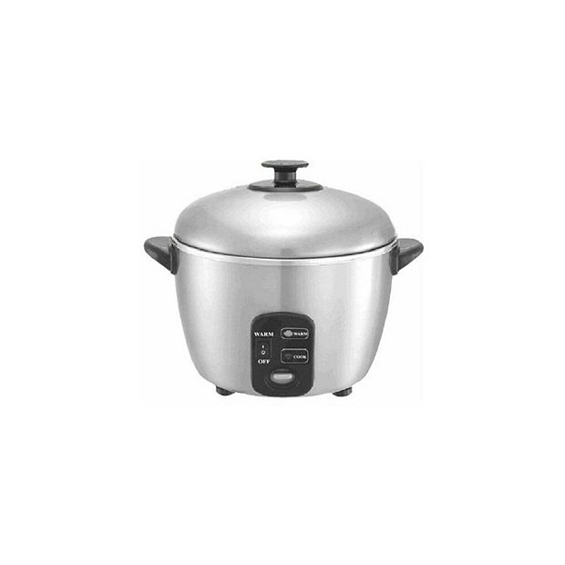 Sunpentown SC-886 3 Cup Stainless Steel Rice Cooker and Steamer