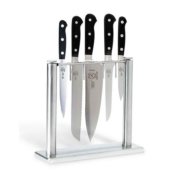 Mercer Cutlery M23500 Knife Block Set Forged 6 Piece Glass