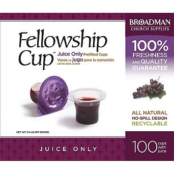 B and H Publishing Group 196976 Communion Fellowship Cup Prefilled Juice Only - Box Of 100