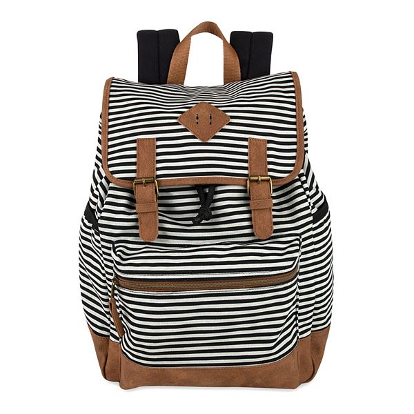 Emma and Chloe Cotton Flap Backpack