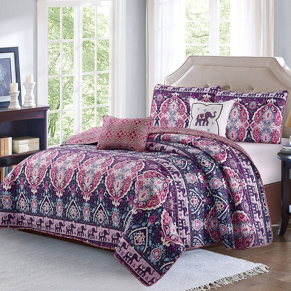 Harper Loft Unisex Branches 2-piece Quilt Set Lilac Twin main image 1