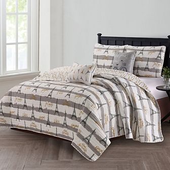 Girls Harper Lane Bonjour Paris 5 pc Quilt Set