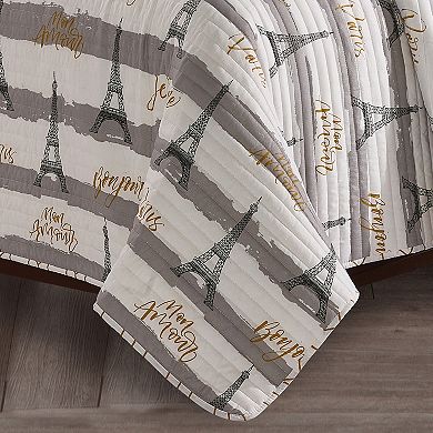 Bonjour Paris Quilt Set with Shams