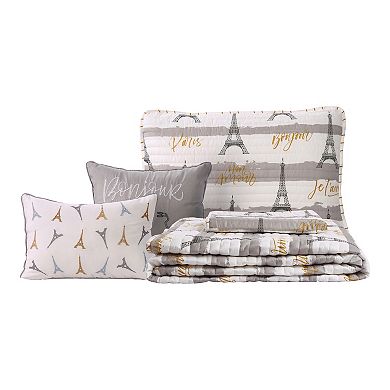 Bonjour Paris Quilt Set with Shams